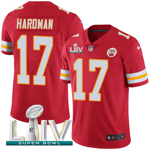 Kansas City Chiefs Nike #17 Mecole Hardman Red Super Bowl LIV 2020 Team Color Youth Stitched NFL Vapor Untouchable Limited Jersey